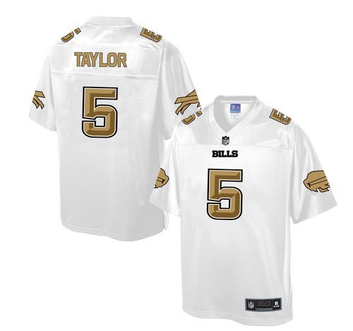 Bills #5 Tyrod Taylor White Pro Line Fashion Game Nike Jersey