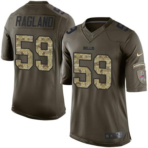 Bills #59 Reggie Ragland Green Stitched Limited Salute To Service Nike Jersey
