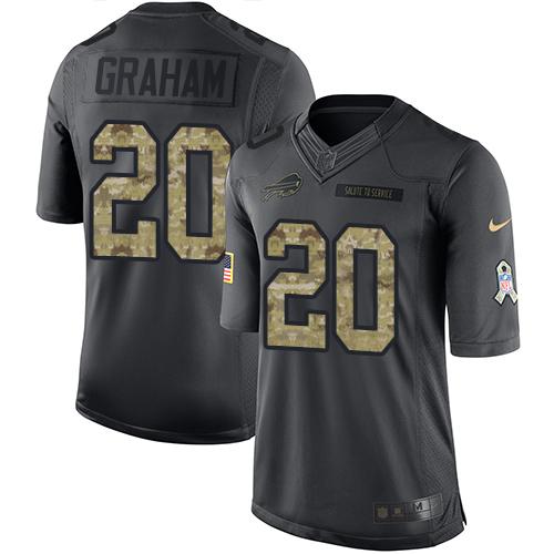 Bills #20 Corey Graham Black Stitched Limited 2016 Salute To Service Nike Jersey