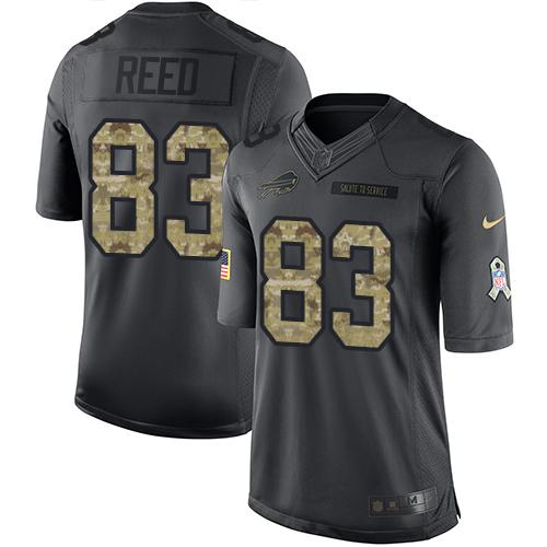 Bills #83 Andre Reed Black Stitched Limited 2016 Salute To Service Nike Jersey