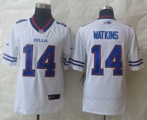 Bills #14 Sammy Watkins White Stitched New Limited Nike Jersey