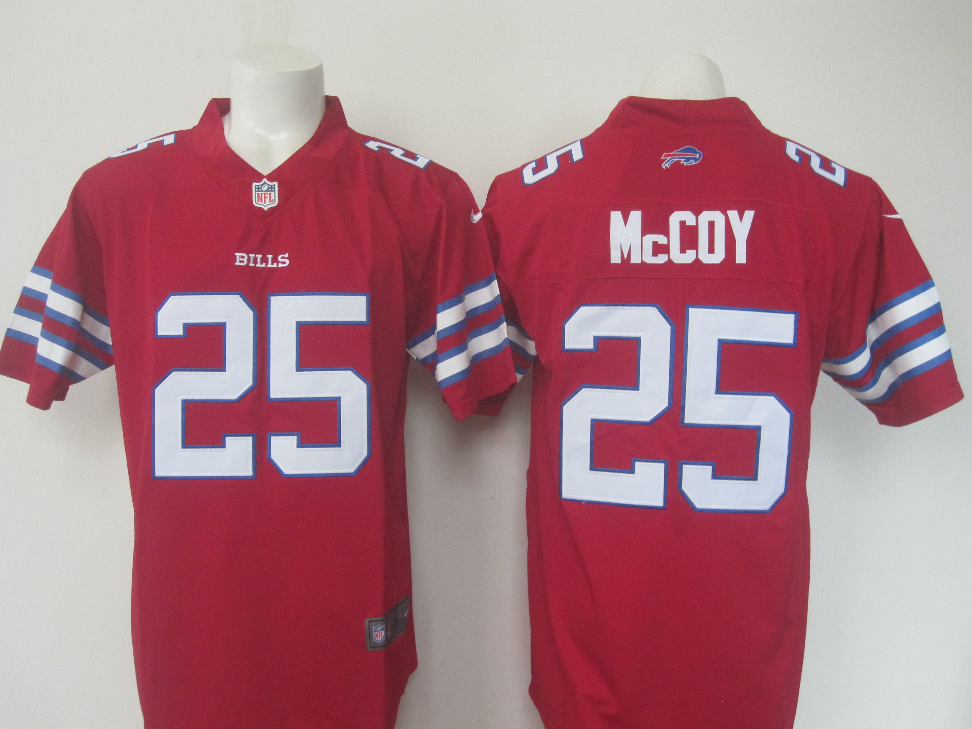 Bills #25 LeSean McCoy Red Limited Rush Stitched Nike Jersey