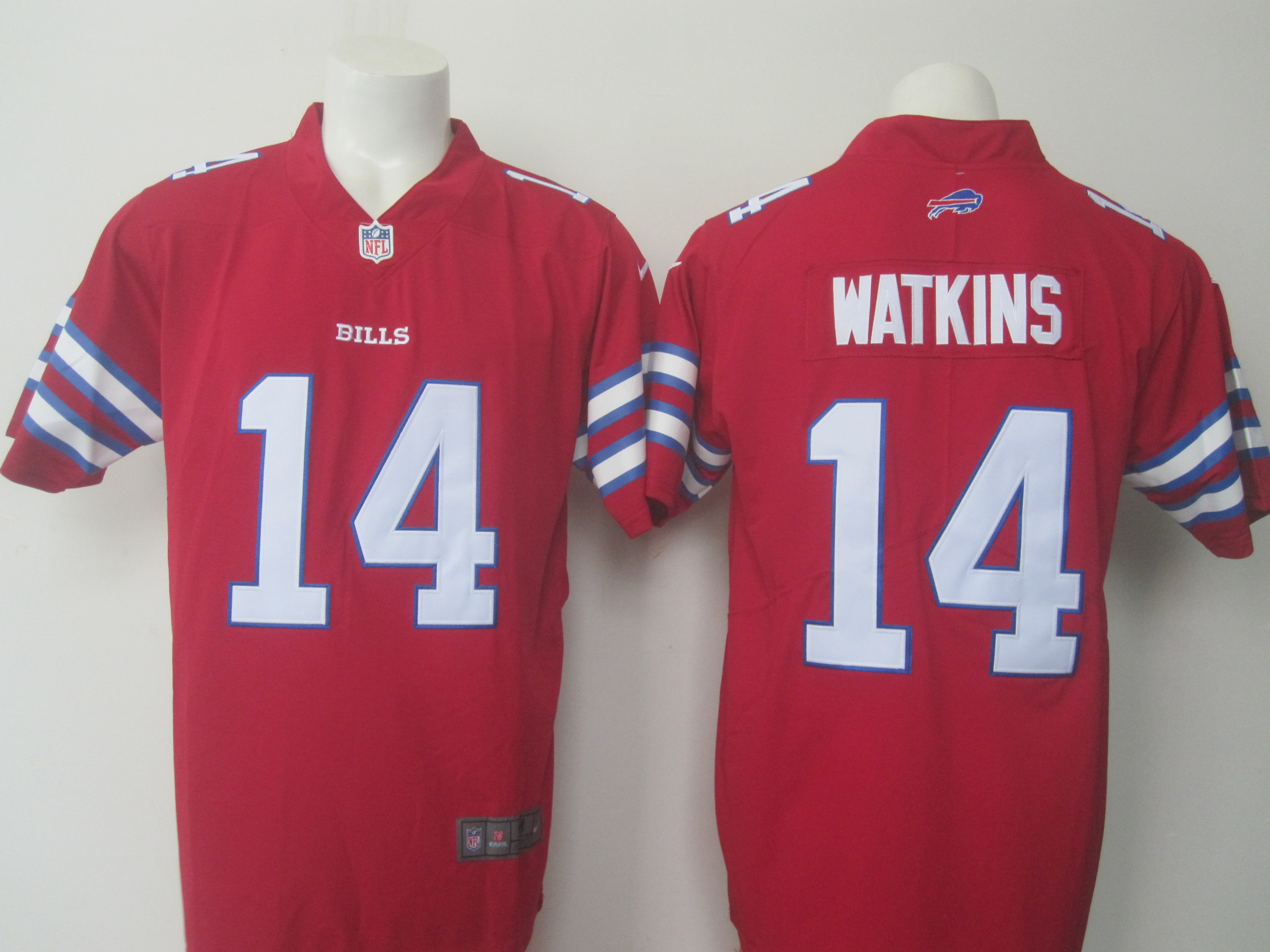 Bills #14 Sammy Watkins Red Limited Rush Stitched Nike Jersey