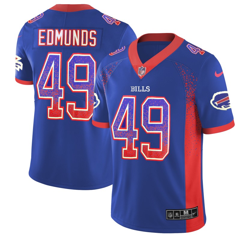 Bills #49 Tremaine Edmunds Blue 2018 Drift Fashion Color Rush Limited Stitched Jersey