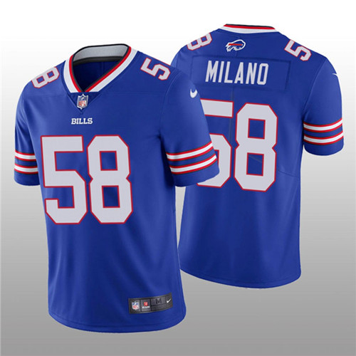 Buffalo Bills #58 Matt Milano 2022 Royal Vapor Untouchable Limited Stitched Jersey