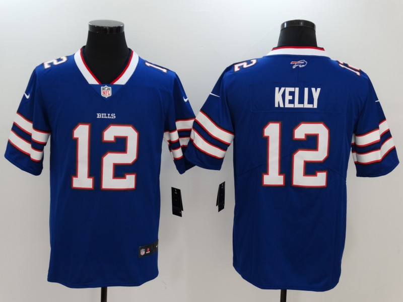 Buffalo Bills #12 Jim Kelly Blue Vapor Untouchable Limited Jersey