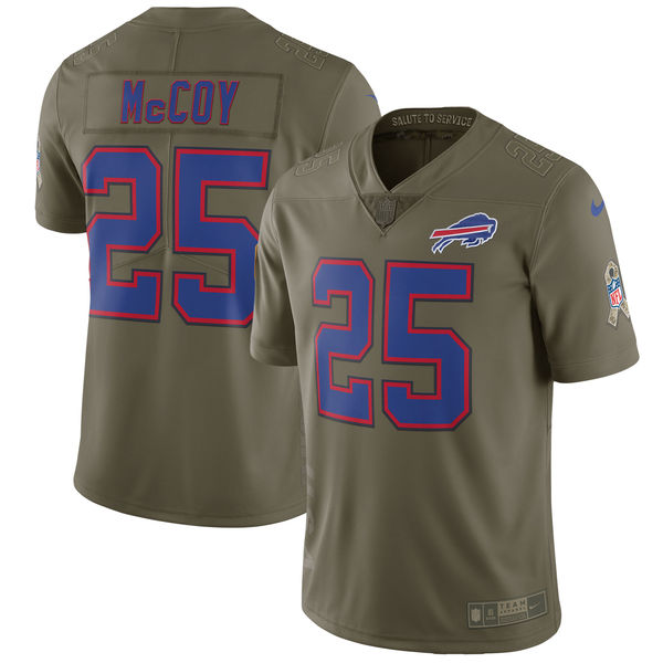Buffalo Bills #25 LeSean McCoy Olive Salute To Service Limited Stitched Nike Jersey