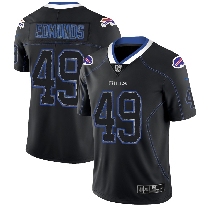 Buffalo Bills #49 Tremaine Edmunds Black 2018 Lights Out Color Rush Limited Jersey