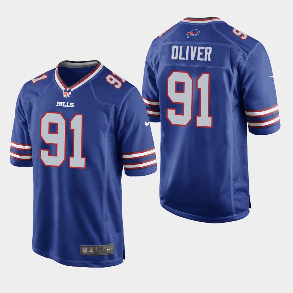 Buffalo Bills #91 Ed Oliver Blue Stitched Jersey