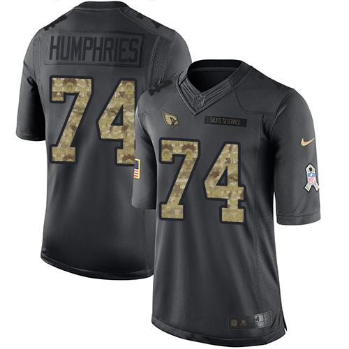Cardinals #74 D.J. Humphries Black Stitched Limited 2016 Salute To Service Nike Jersey