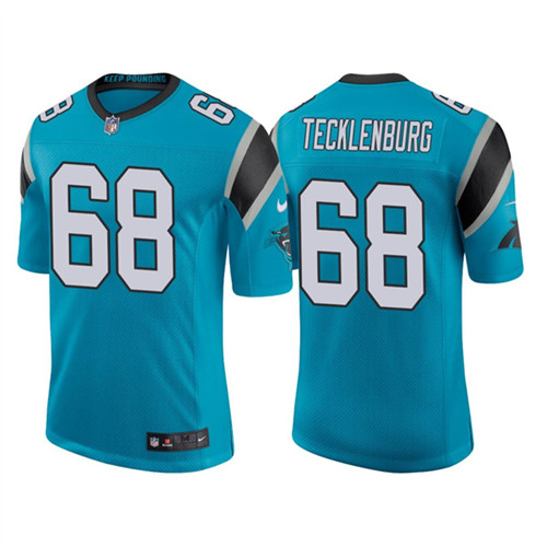 Carolina Panthers #68 Sam Tecklenburg 2022 Blue Stitched Game Jersey