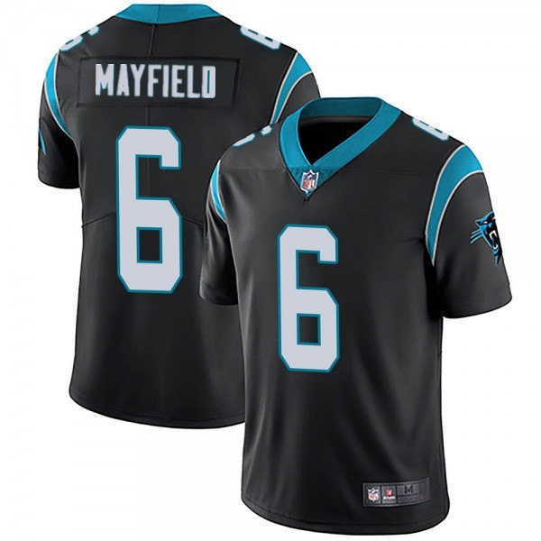 Carolina Panthers #6 Baker Mayfield Black Vapor Untouchable Limited Stitched Jersey