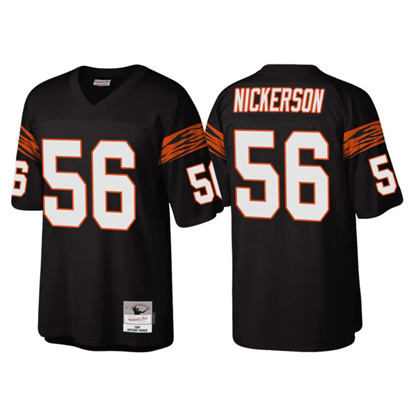 Cincinnati Bengals #56 Hardy Nickerson Black Throwback Legacy Stitched Jersey