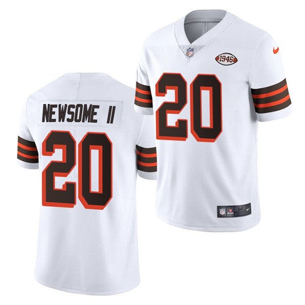 Cleveland Browns #20 Greg Newsome II White 1946 Collection Vapor Stitched Football Jersey 