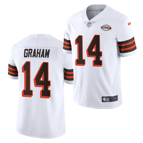 Cleveland Browns #14 Otto Graham White 1946 Collection Vapor Stitched Football Jersey 