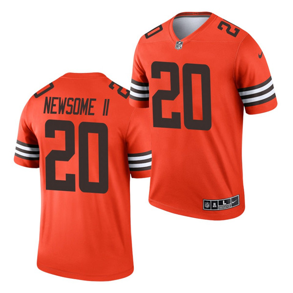 Cleveland Browns #20 Greg Newsome II Orange 2021 Inverted Legend Jersey 