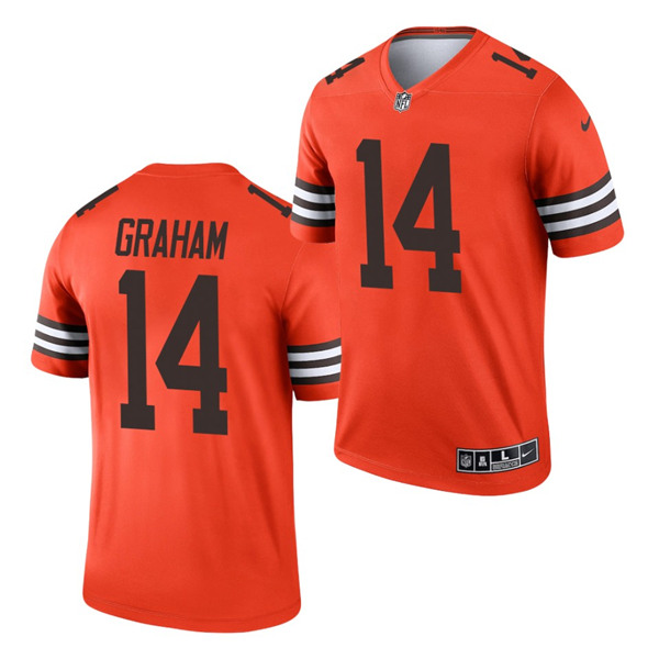 Cleveland Browns #14 Otto Graham Orange 2021 Inverted Legend Jersey 