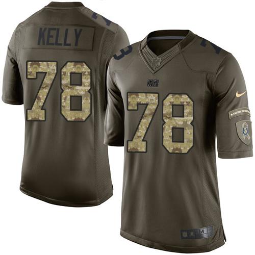 Colts #78 Ryan Kelly Green Stitched Limited Salute To Service Nike Jersey
