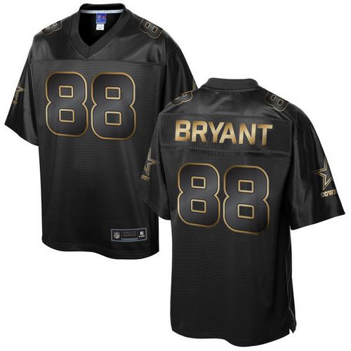 Cowboys #88 Dez Bryant Pro Line Black Gold Collection Stitched Game Nike Jersey