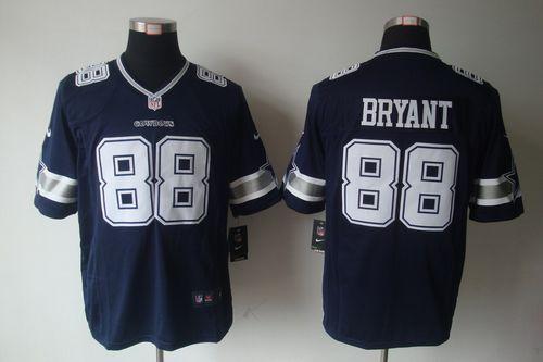 Cowboys #88 Dez Bryant Navy Blue Team Color Stitched Limited Nike Jersey