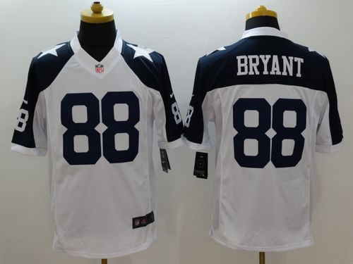 Cowboys #88 Dez Bryant White Thanksgiving Throwback Stitched Limited Nike Jersey