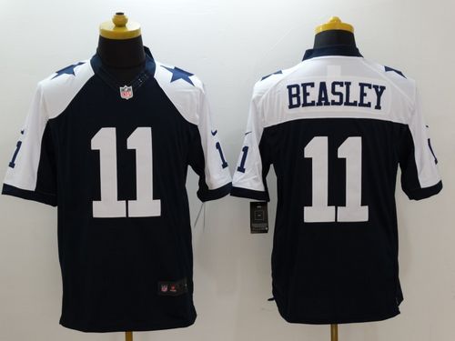 Cowboys #11 Cole Beasley Navy Blue Thanksgiving Throwback Stitched Limited Nike Jersey