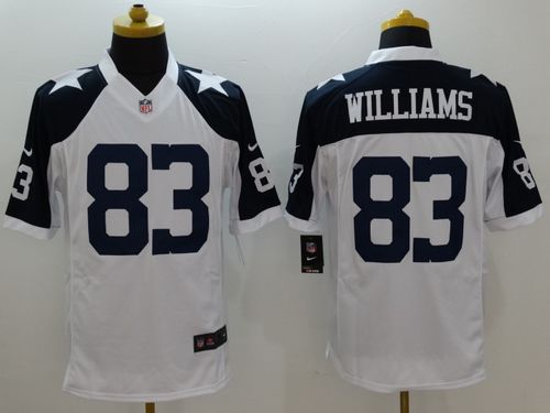 Cowboys #83 Terrance Williams White Thanksgiving Throwback Stitched Limited Nike Jersey