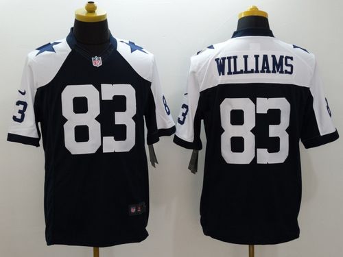 Cowboys #83 Terrance Williams Navy Blue Thanksgiving Throwback Stitched Limited Nike Jersey