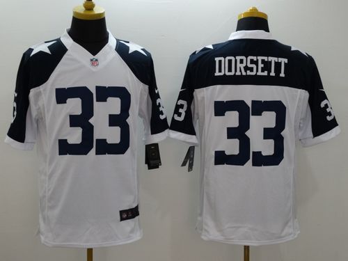 Cowboys #33 Tony Dorsett White Thanksgiving Throwback Stitched Limited Nike Jersey