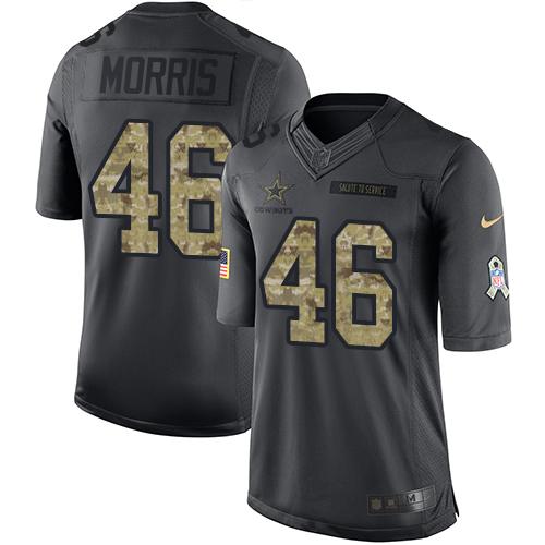 Cowboys #46 Alfred Morris Black Stitched Limited 2016 Salute To Service Nike Jersey