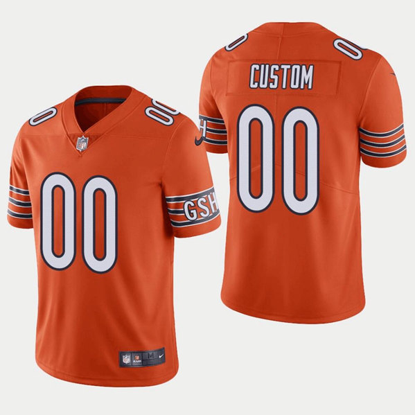 Chicago Bears Customized Orange Team Color Vapor Untouchable NFL Stitched Limited Jersey