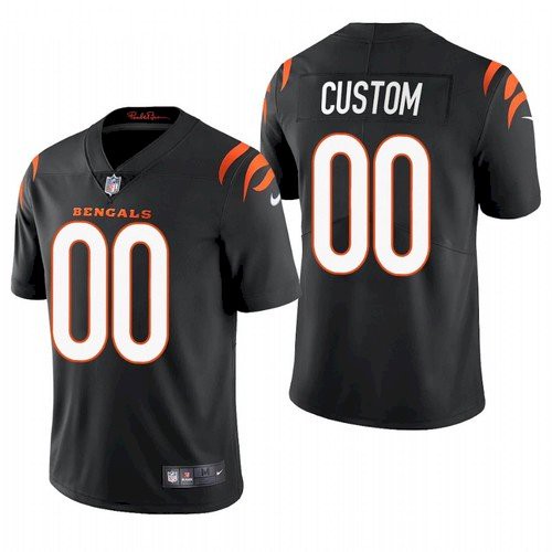 Cincinnati Bengals Personalized Front Name Back Name Only Black Vapor Untouchable Limited Stitched Jersey