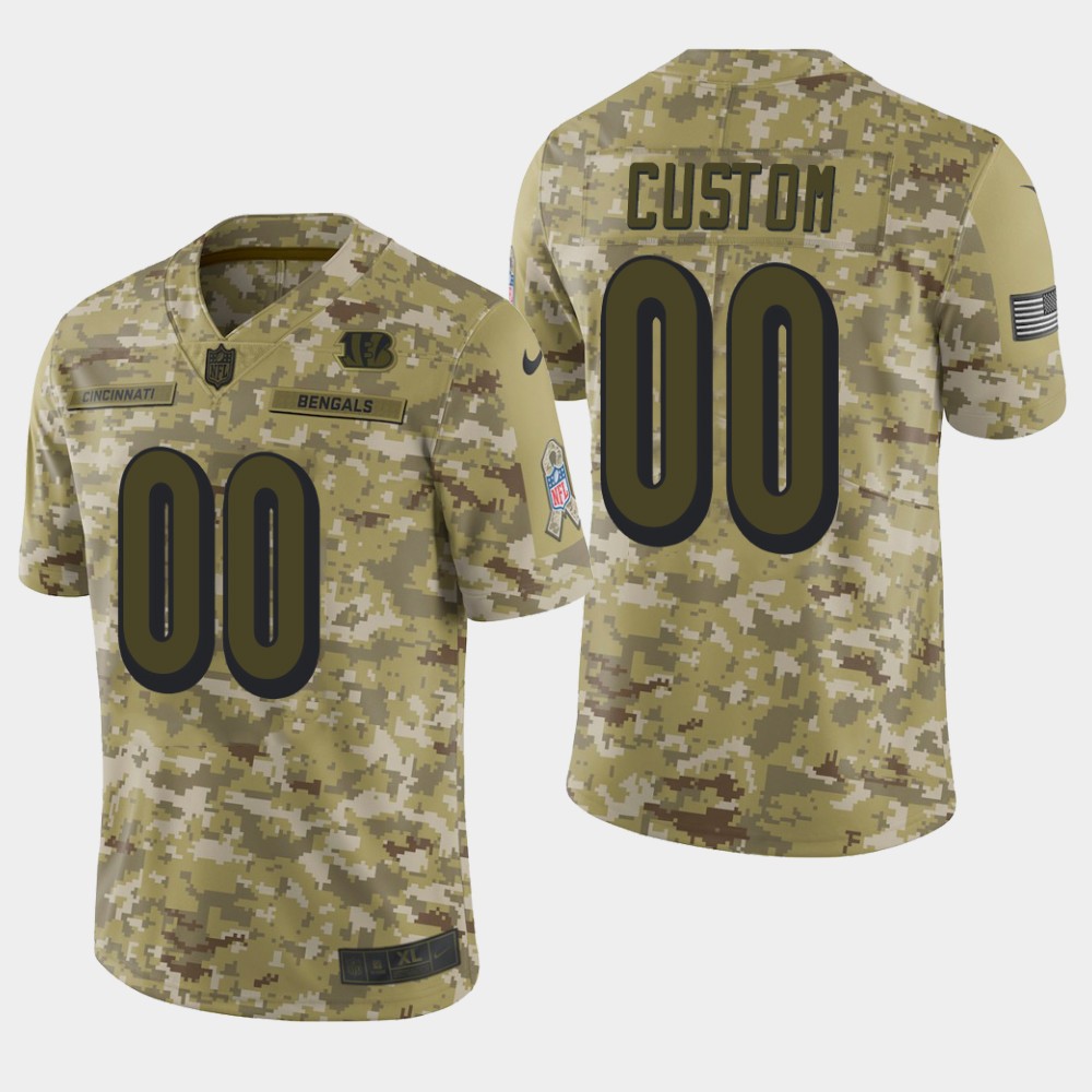 Cincinnati Bengals Customized Camo Salute To Service NFL Stitched Limited Jersey