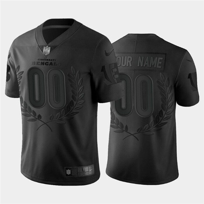 Cincinnati Bengals Customized Black MVP Limited Stitched Jersey