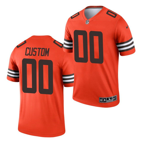 Cleveland Browns Customized Orange Inverted Legend Football Jersey