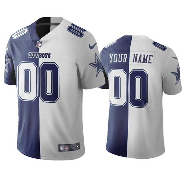 Dallas Cowboys Customized Navy White Stitched Jersey