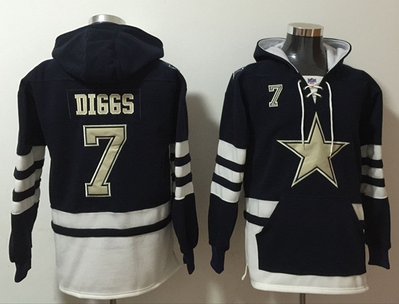 Dallas Cowboys Customized Black Ageless Must-Have Lace-Up Pullover Hoodie