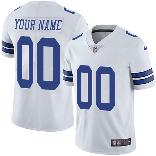 Dallas Cowboys Customized White Vapor Untouchable NFL Stitched Limited Jersey