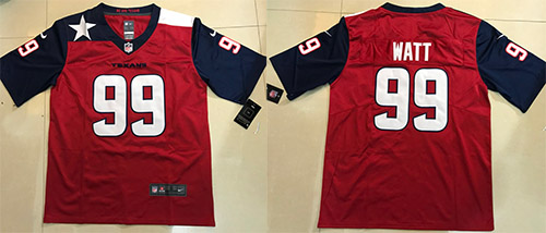 Houston Texans Customized Red Limited Stitched Jersey