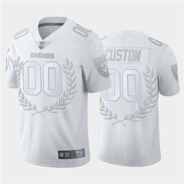 Las Vegas Raiders Customized White MVP Stitched Limited Jersey