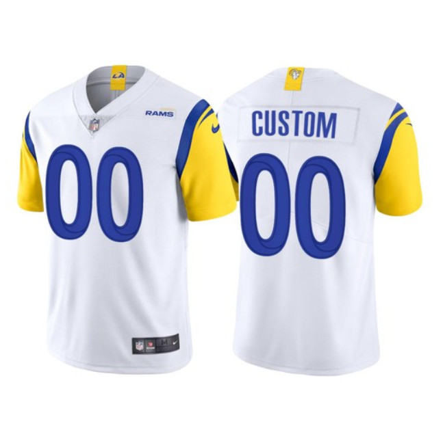 Los Angeles Rams Customized 2021 White Vapor NFL Stitched Limited Jersey
