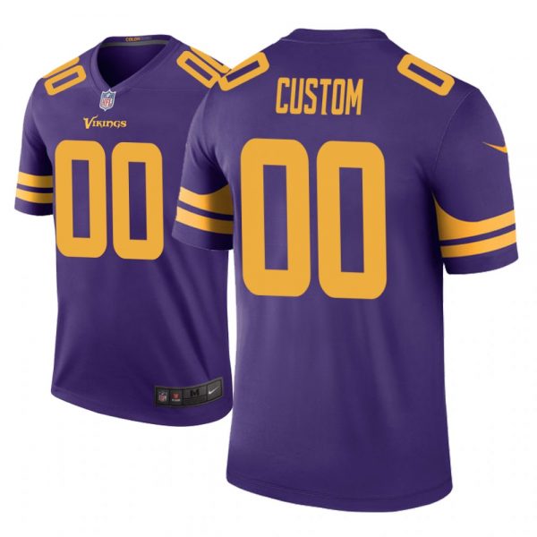 Minnesota Vikings Customized Purple Color Rush NFL Stitched Limited Jersey