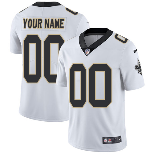 New Orleans Saints Customized White Vapor Untouchable NFL Stitched Limited Jersey