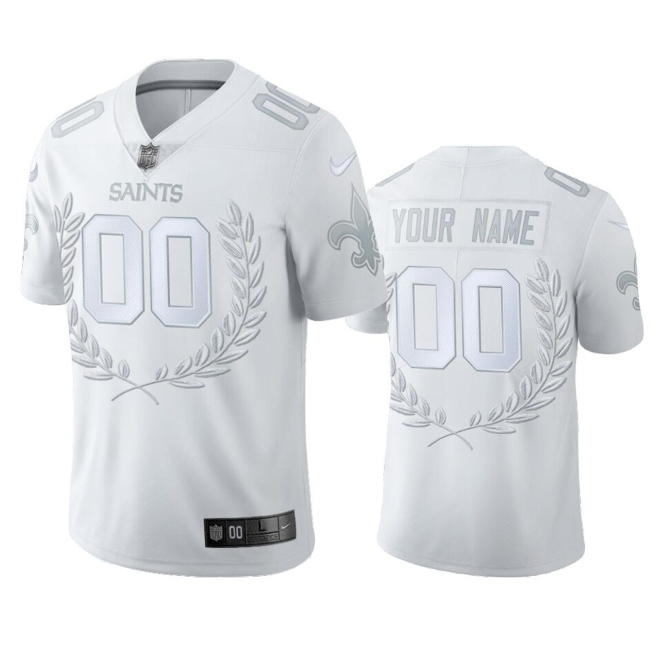 New Orleans Saints Customized White MVP Limited Stitched NFL Jersey