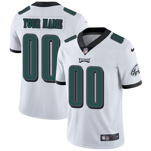 Philadelphia Eagles Customized White Vapor Untouchable NFL Stitched Limited Jersey