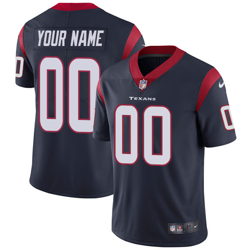Texans Customized Navy Blue Vapor Untouchable Limited Stitched Jersey