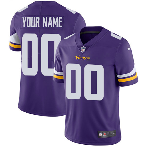 Vikings Customized Purple Vapor Untouchable Limited Stitched Jersey