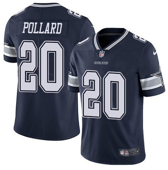 Dallas Cowboys #20 Tony Pollard Navy Limited Stitched Jersey