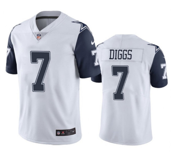 Dallas Cowboys #7 Trevon Diggs 2021 White Thanksgiving Limited Stitched Jersey