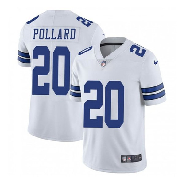 Dallas Cowboys #20 Tony Pollard White Vapor Untouchable Limited Stitched Jersey